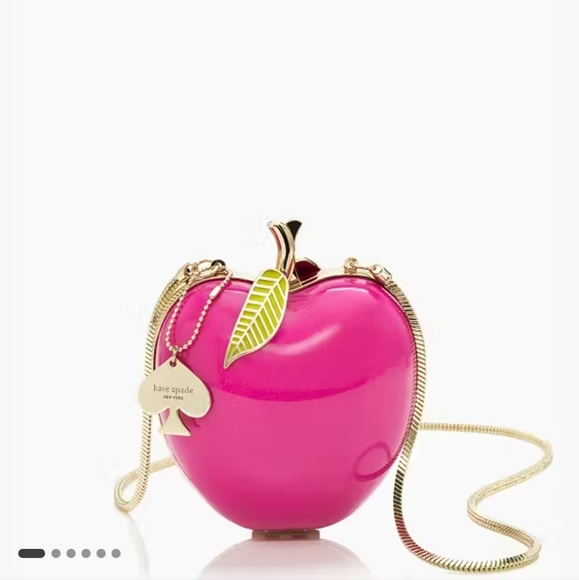 kate spade Handbags - Kate Spade Far From The Tree Resin Apple Fruit Hinged Chain Shoulder Clutch Bag